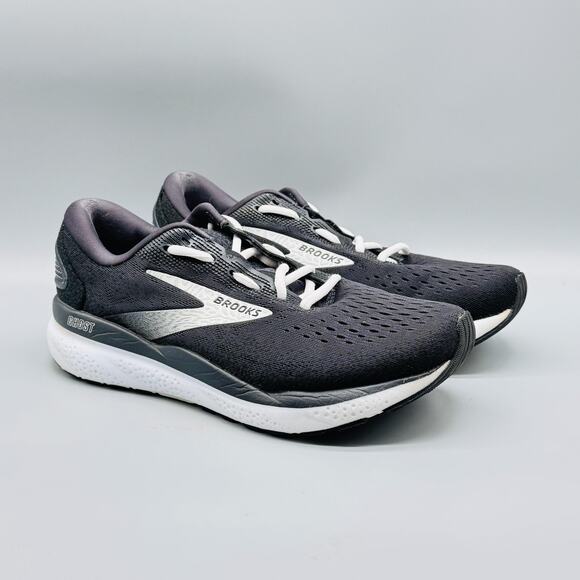 Brooks Shoes Womens 8.5 Black Ghost 15 Running Mesh Lace Up Athletic Sneakers - Picture 2 of 9
